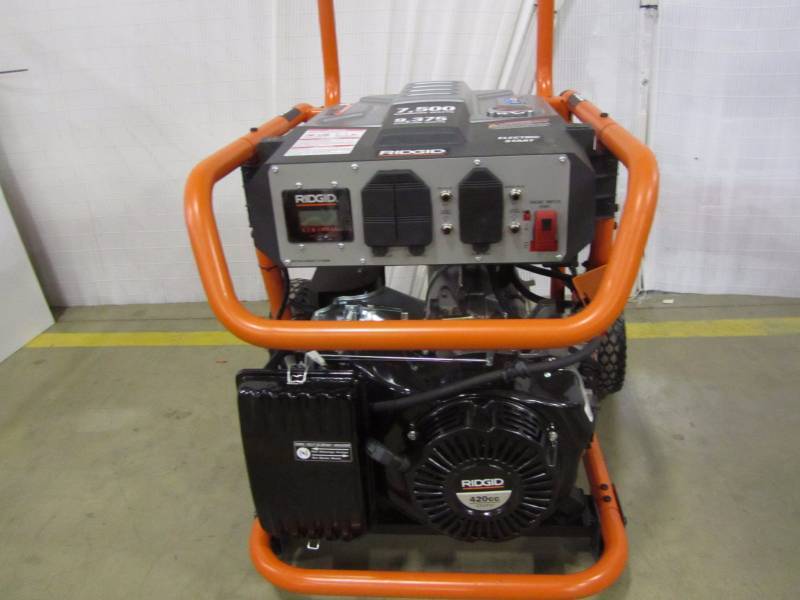 RIDGID 7,500-Watt 420cc Gasoline Powered Electric Start Portable ...