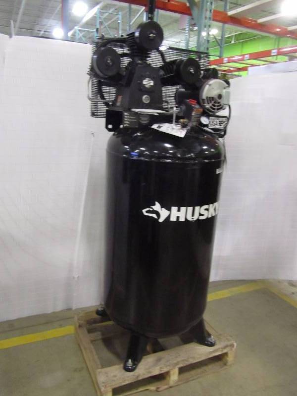 lot 20 image: Husky 80 gal. 3 Cylinder Single Stage Electric Air Compressor