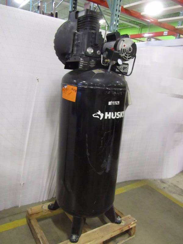 lot 21 image: Husky 60 Gal. Stationary Electric Air Compressor