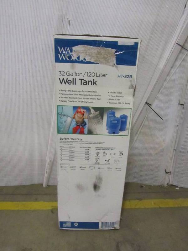lot 59 image: Water Worker 32 Gal. Pressurized Well Tank THIS LOT HAS UPDATED INFO PLEASE READ DESCRIPTION AND VIEW NEW PHOTOS
