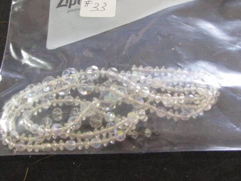 lot 33 image: Triple Strand Aurora Borealis Necklace