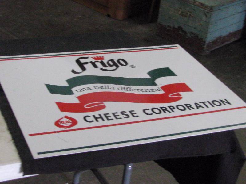 lot 84 image: Frigo Cheese Corp Metal Sign