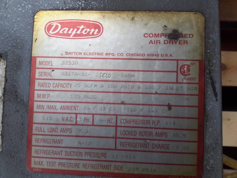 Dayton  Compressed Air Dryer