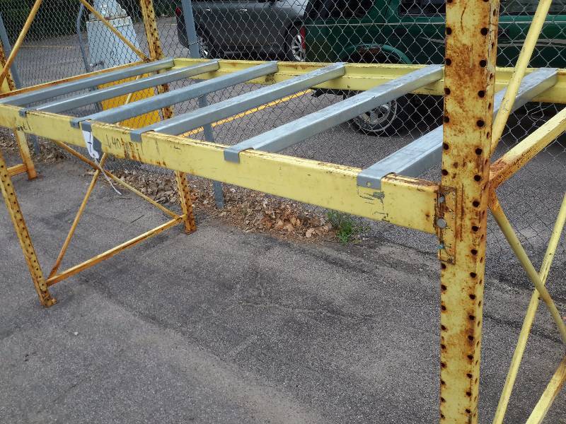3 Sections Light Duty Speedrack Pallet System, 9 ft, 2 Shelves