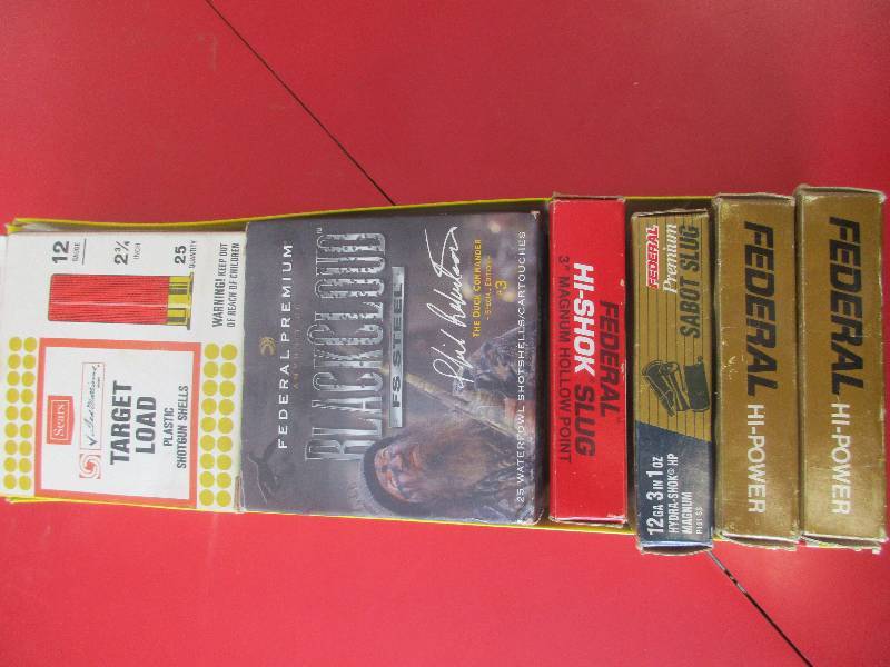 2 full boxes of 12 gauge and 4 full boxes of 12 gauge slugs