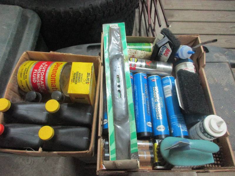 2 boxes misc oil - grease - brushes - all unopened