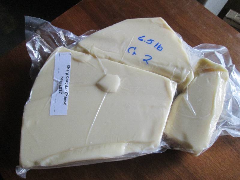 lot 2 image: 6.5 lb.Chunk Sharp Cheddar Cheese P...