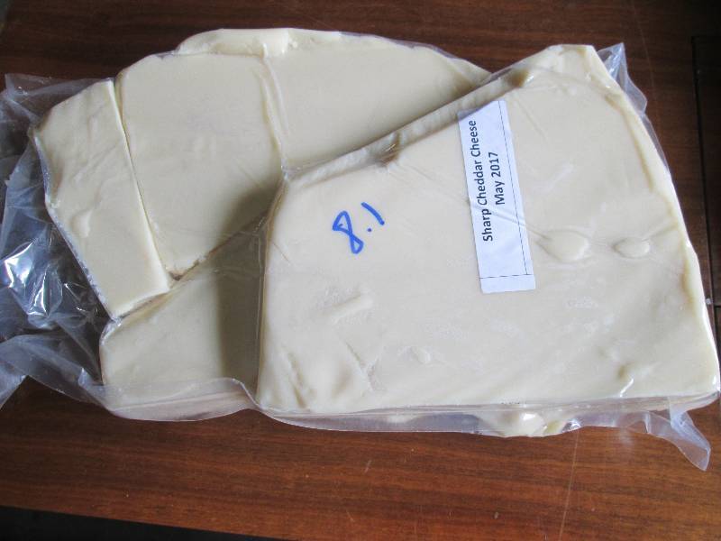 lot 6 image: 8.1 lb.Chunk Sharp Cheddar Cheese P...