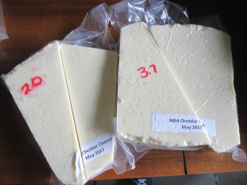 lot 17 image: 5.7 lb.Chunk Mild Cheddar Cheese Pr...