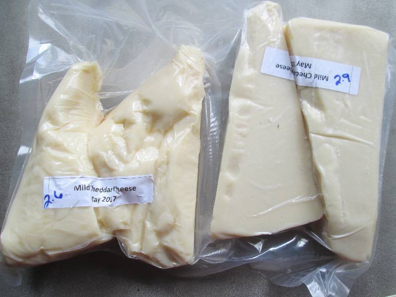 lot 36 image: 5.4 lb.Chunk Mild Cheddar Cheese Pr...