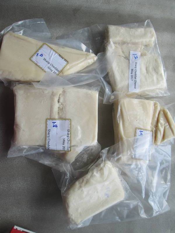 lot 45 image: 6.2 lb.Chunk Sharp Cheddar Cheese P...