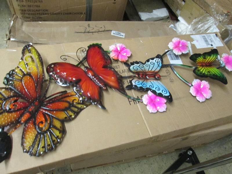 Solar Butterfly Wall Dcor open bo...