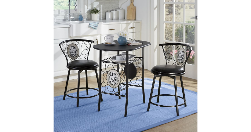 3-Piece Live Laugh Love Bistro Set ...