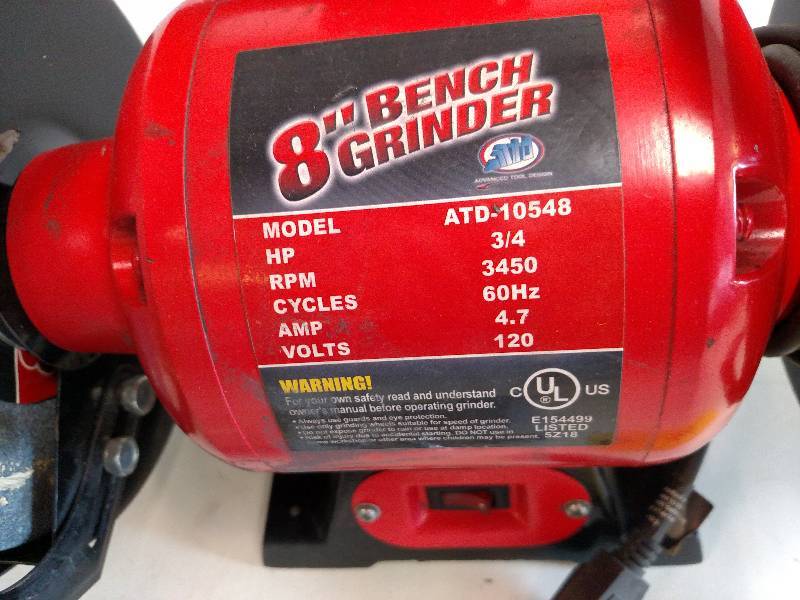 lot 46 image: ATD 8 Lighted Bench Grinder...