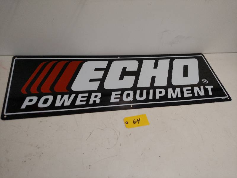 lot 64 image: Echo Tin Sign, 2-Sided, 48x16...