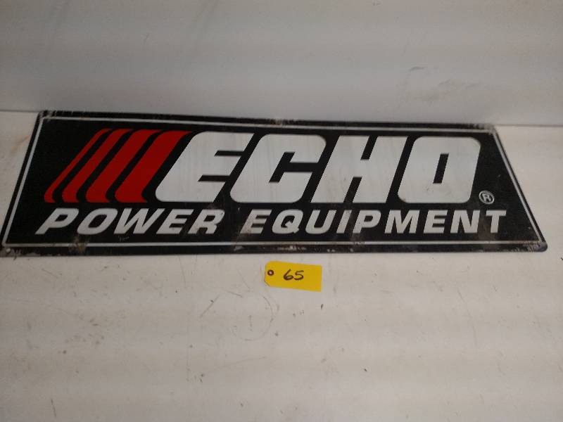 lot 65 image: Echo Tin Sign, 2-Sided, 48x16...