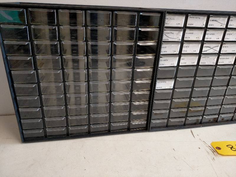lot 81 image: (3) 60 Drawer Parts Cabinets...