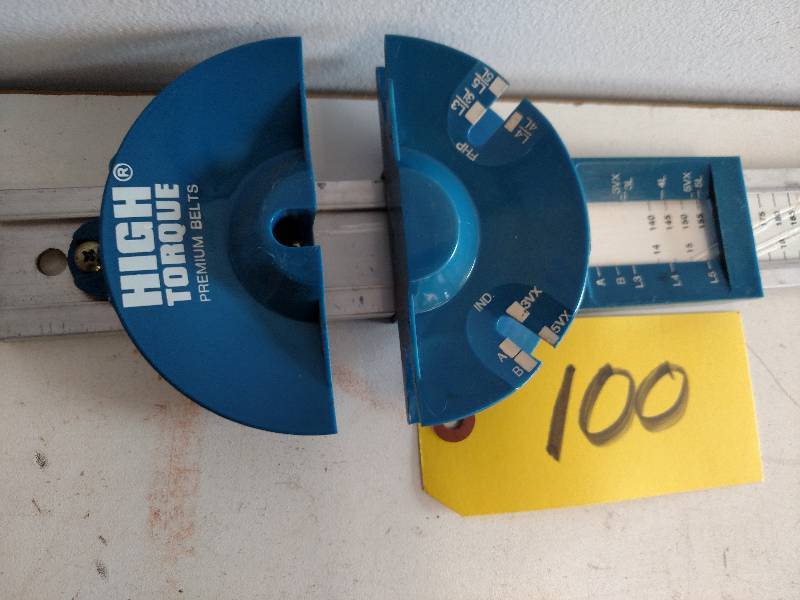 lot 100 image: Belt Measuring Tool...