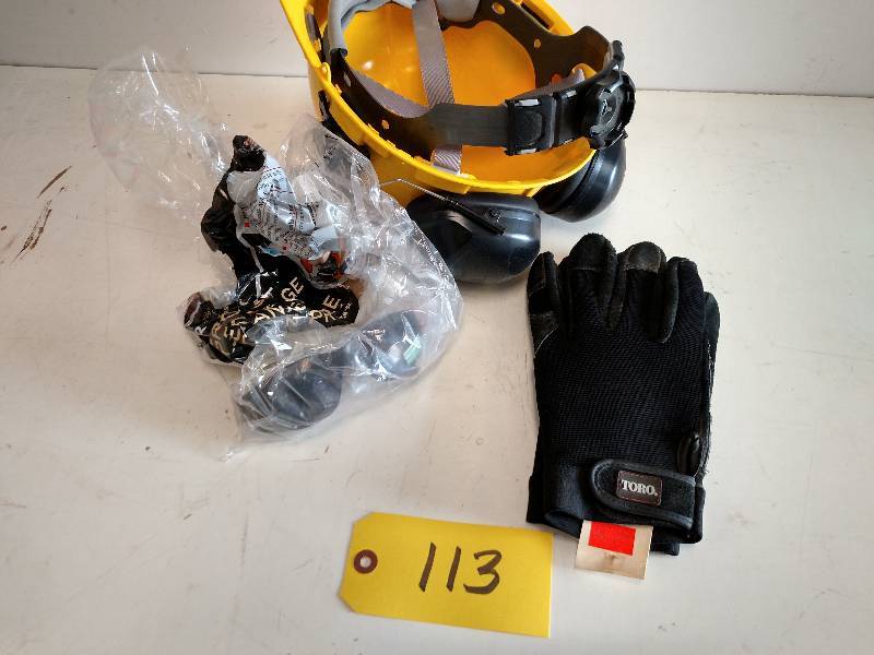 lot 113 image: AO Safety Hard Hat with Ear Protect...