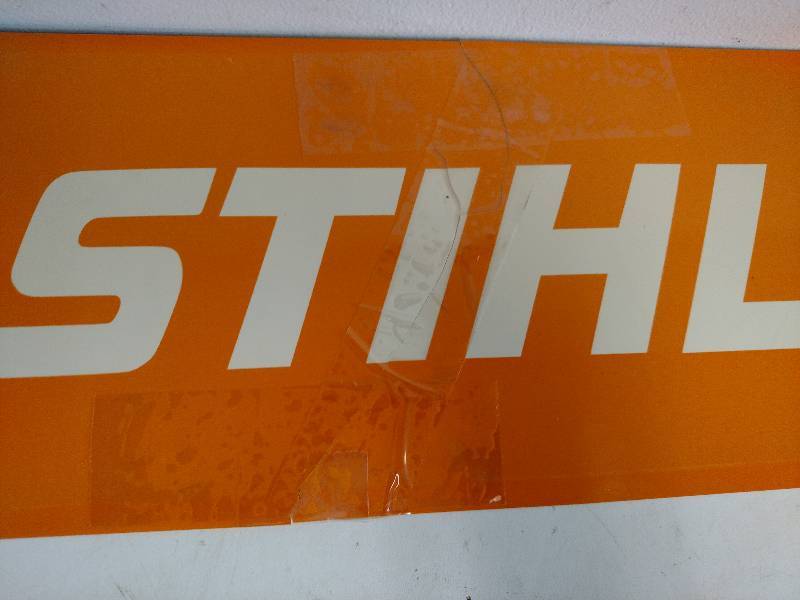 lot 172 image: Stihl Poly Sign, 4 x 8, Damaged &...