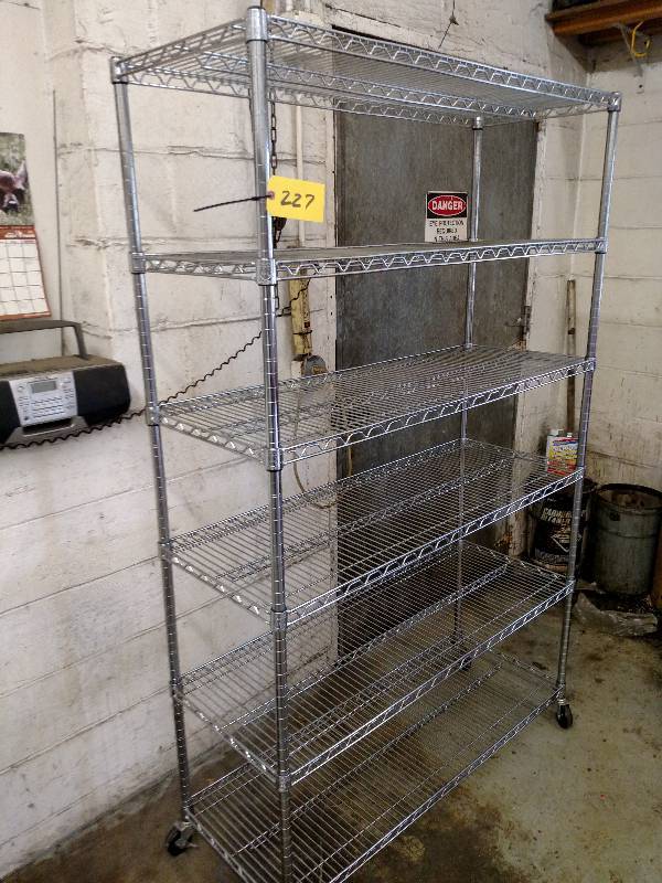 lot 227 image: NSF Wire Cart, 48x18x76...