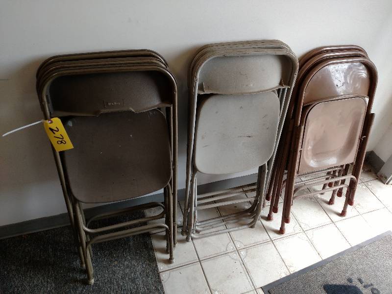 lot 278 image: (9) Asstd Folding Chairs...