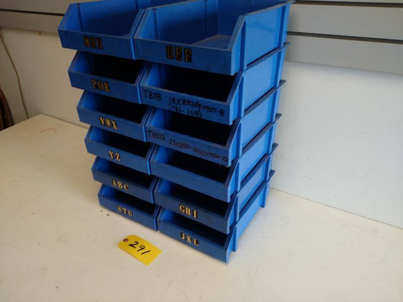 lot 291 image: (12) Bins, 8x12x4...