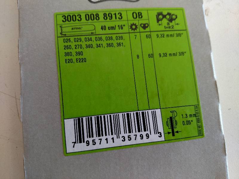 lot 304 image: Stihl 16 Chainsaw Bar, New...