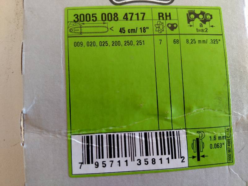 lot 309 image: Stihl 18 Chainsaw Bar, New...