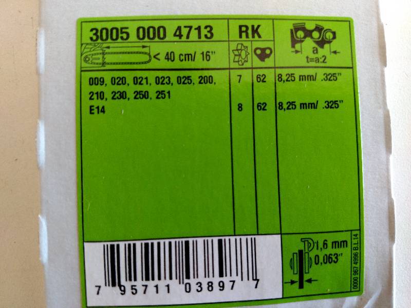 lot 311 image: Stihl 16 Chainsaw Bar, New...