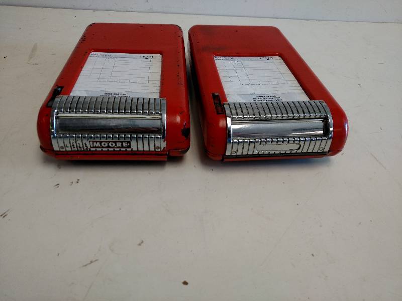 lot 369 image: (2) Moore Manual Receipt Machines...