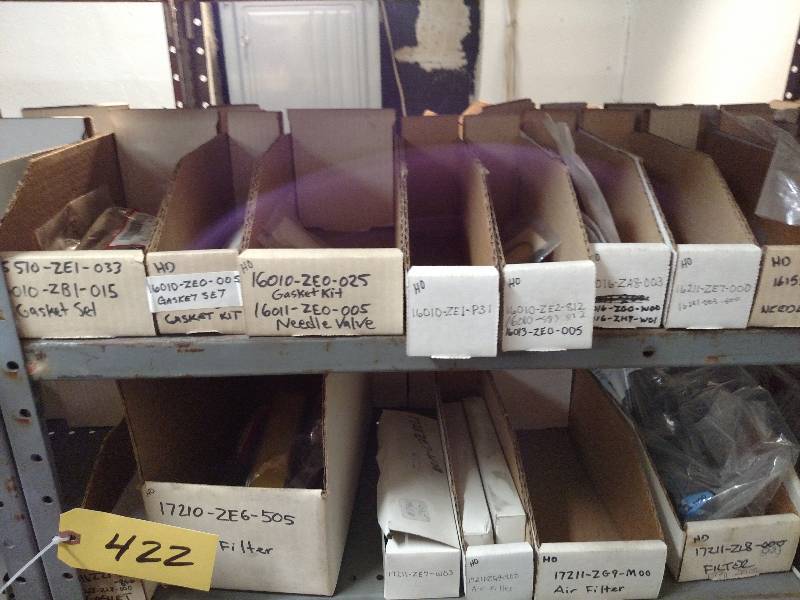 lot 422 image: Honda Parts on (5) Shelves...