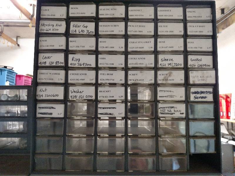 lot 410 image: 60 Drawer Parts Cabinet with S...