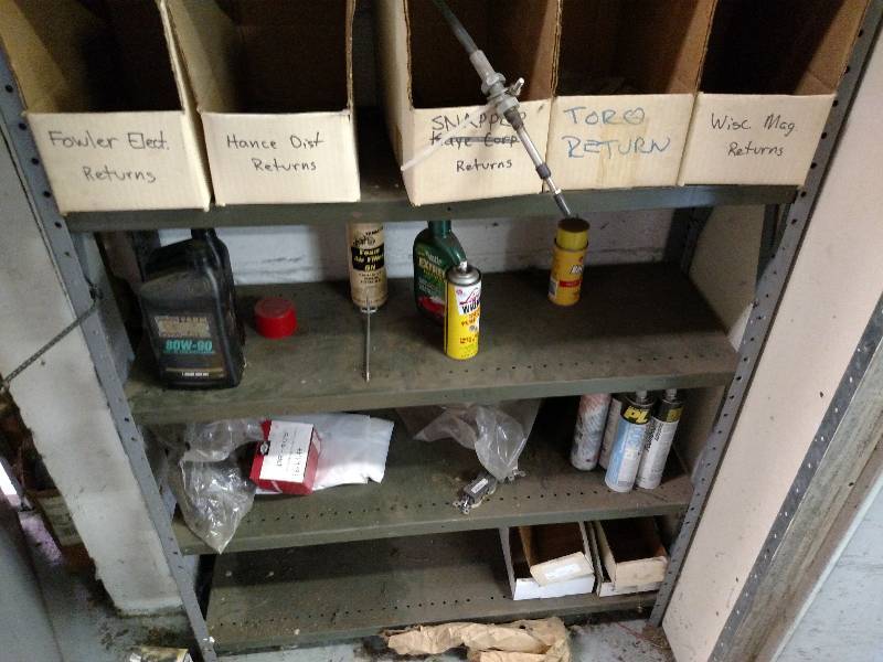 lot 418 image: Shelf Unit 36x12x86, Screwed To The...