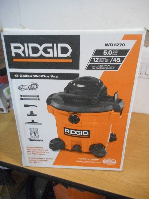 lot 51 image: RIDGID 12 Gal. 5.0-Peak HP Wet Dry Vac