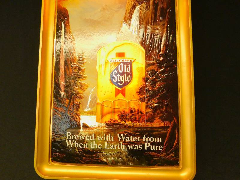 Heileman Old Style beer lighted sign, excellent condition, GET YOUR BEER  HERE!! BEER COLLECTIBLES / COLLECTION - SEPTEMBER - BEER - AUCTION!