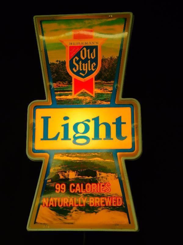 Heileman's Old Style Light Beer Light-Up Sign, Beer Signs Auction # 60