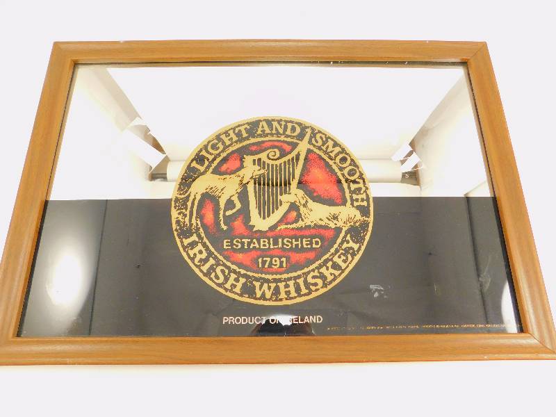 lot 22 image: Tullamore Dew Irish Whiskey Framed Mirror