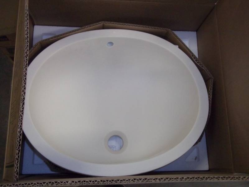 lot 98 image: Corian Lavatory Sink Glacier White  Bathroom Sink