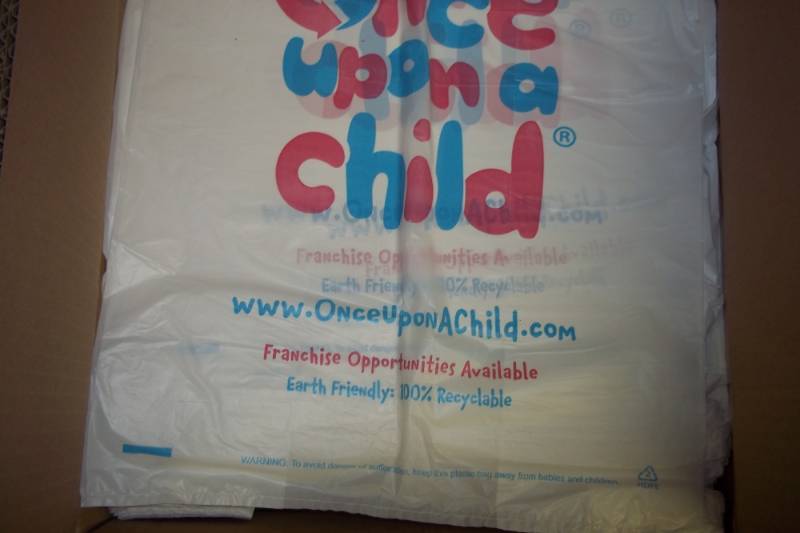 lot 118 image: Case of Once Upon a Child Plastic Bags 13 x 8 x 24 1MCS