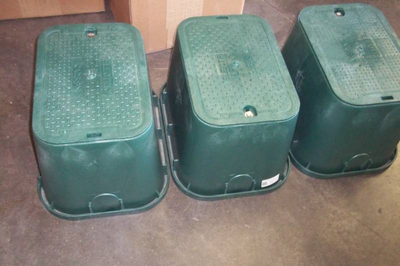 lot 185 image: 3 Buried Electrical Boxes 16 x 12 x 13