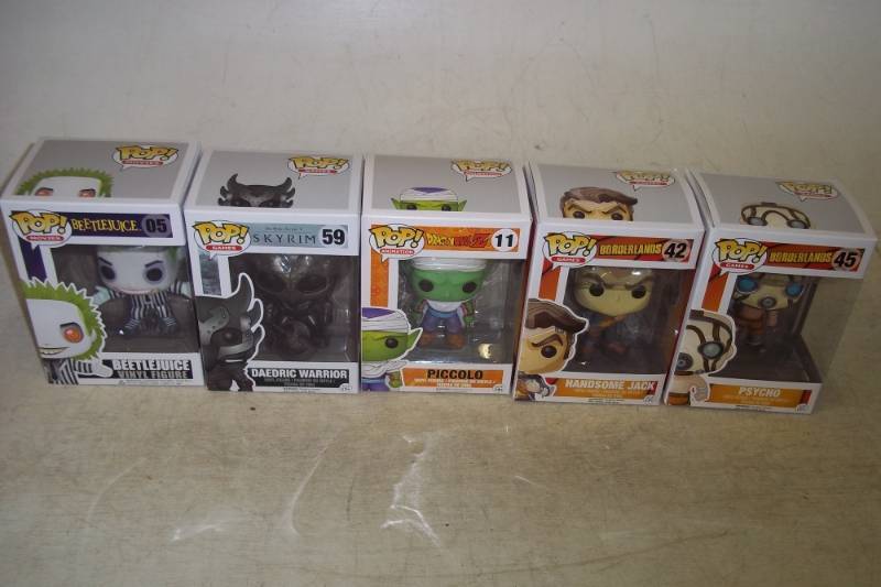 lot 187 image: 5 Assorted POP Movie Character Vinyl Figure Toys