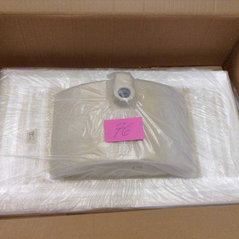 lot 76 image: 37 in. x 22 in. Vitreous China Vanity Top with Rectangular Bowl in White open box never used
