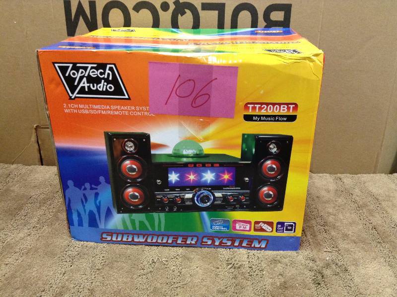 lot 106 image: Top Tech Audio Subwoofer System New