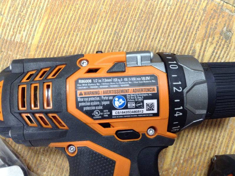 lot 36 image: RIDGID 18-Volt Lithium-Ion Cordless Hammer DrillDriver and Impact Driver