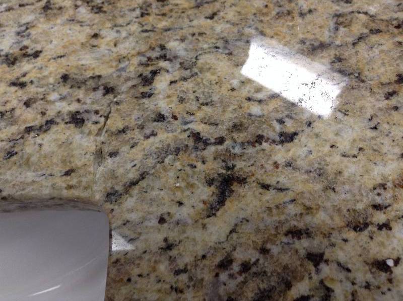 lot 47 image: Pegasus 49 in. W x 22 in. D Granite Vanity Top in Giallo Ornamental with White Single Trough Basin