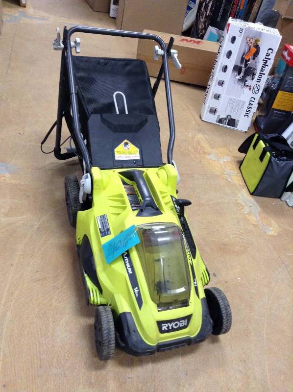 lot 106 image: Ryobi 16 in. 40-Volt Lithium-Ion Cordless Battery Push Lawn Mower - Battery and Charger Not Included