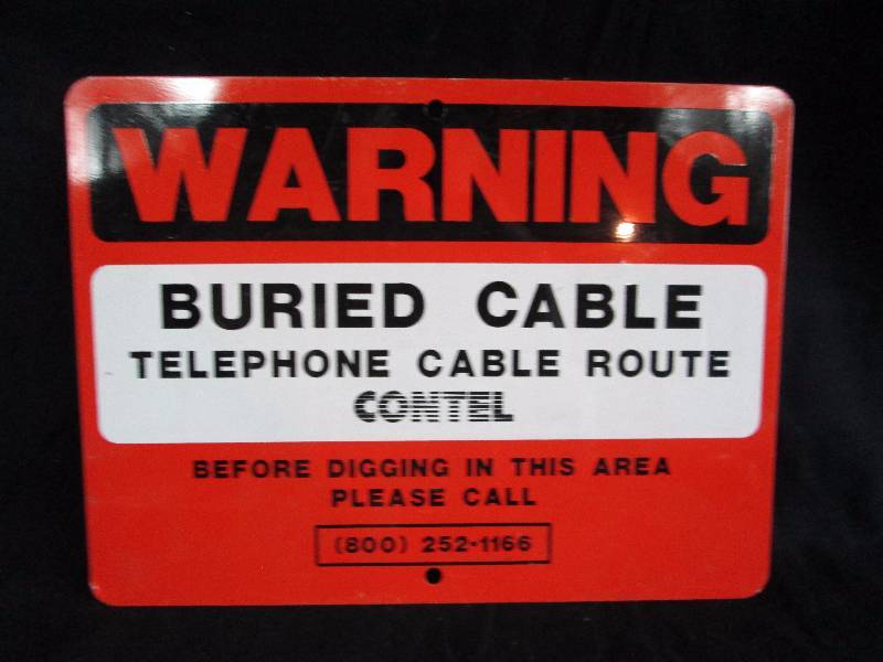 lot 70 image: Contel Buried Cable Sign
