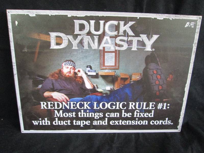 lot 74 image: Duck Dynasty Collectable Sign