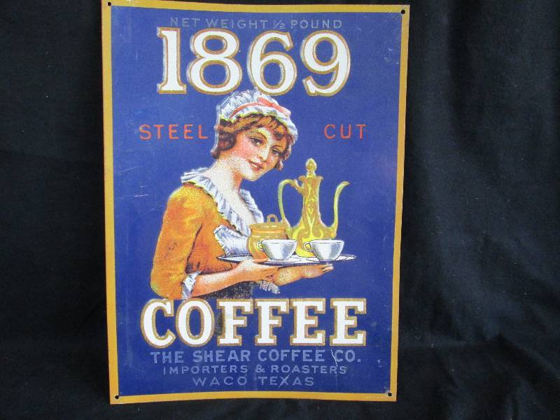 lot 75 image: Collectable Embossed Tin Sign